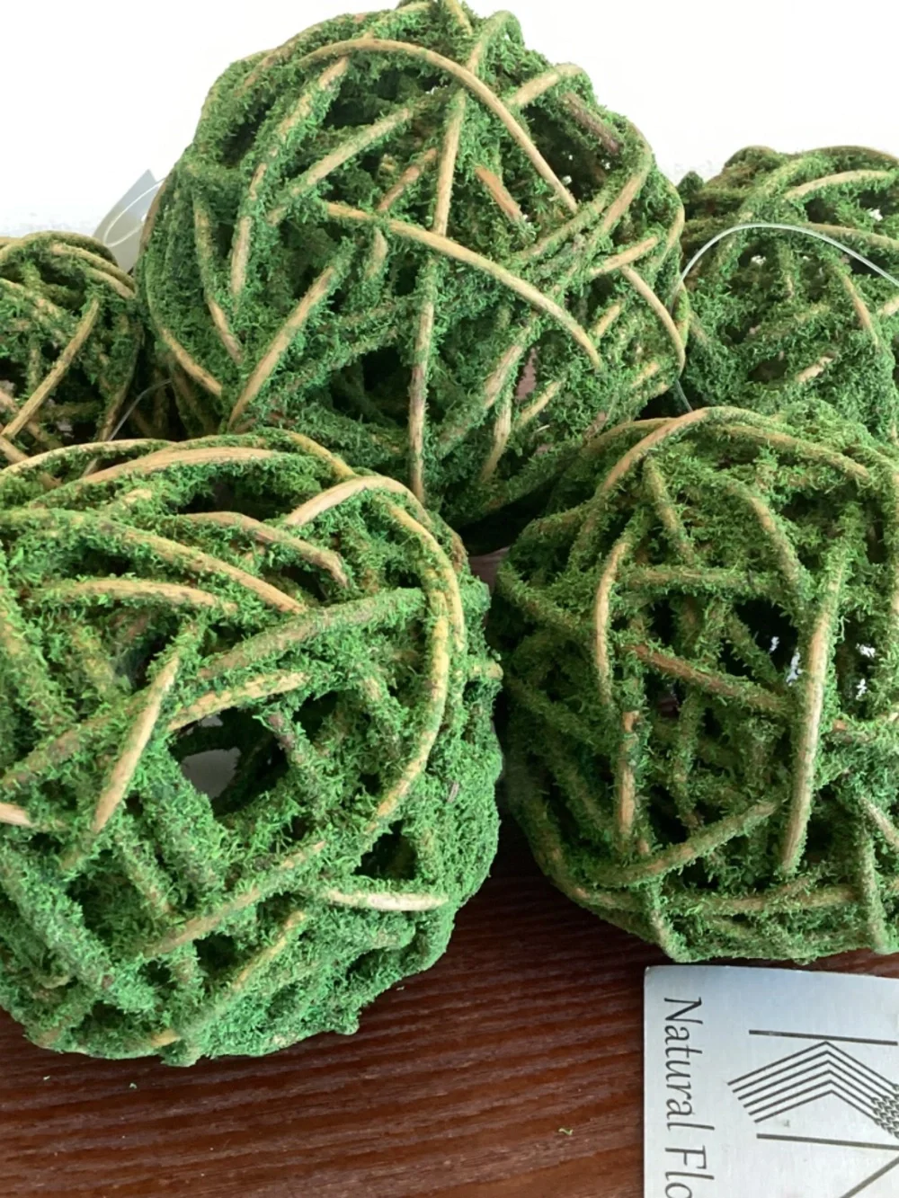 Moss coated 4” balls, 6 total